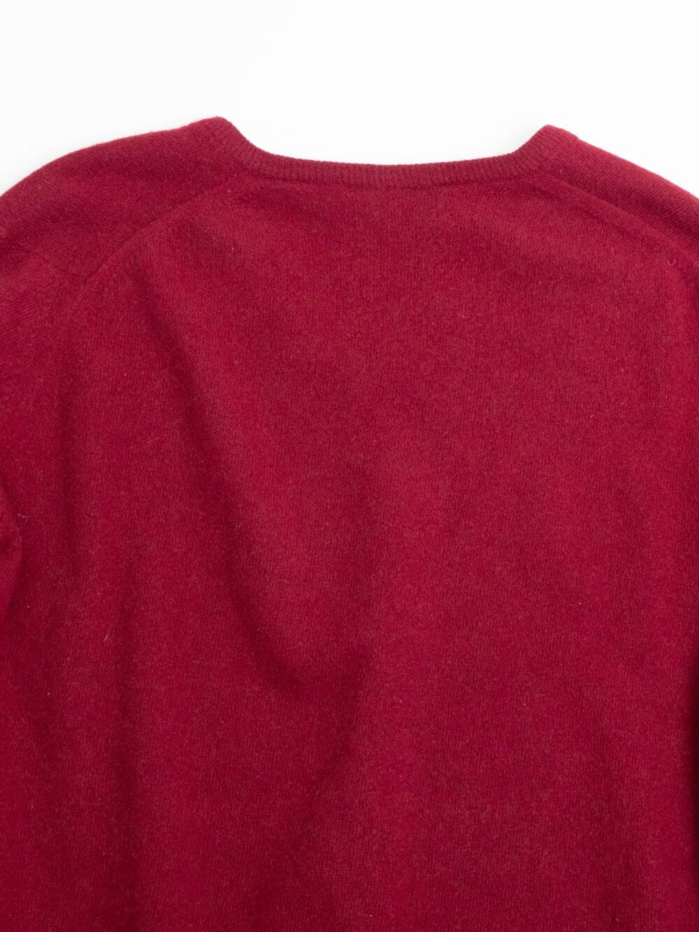 Vintage MacDougall 100% Pure Cashmere V-Neck Sweater Cranberry Red Scotland S - Picture 7 of 10